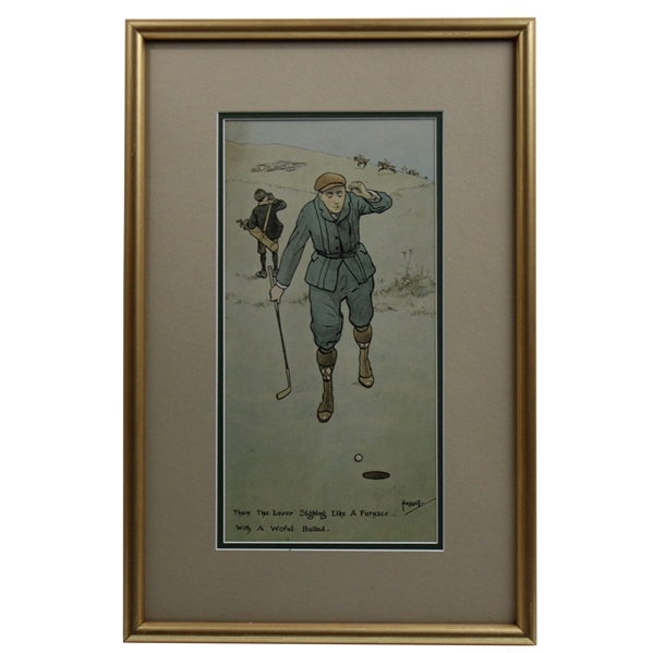 John Hassall (1868-1948) Chromolithograph - Wood Framed Double Matted