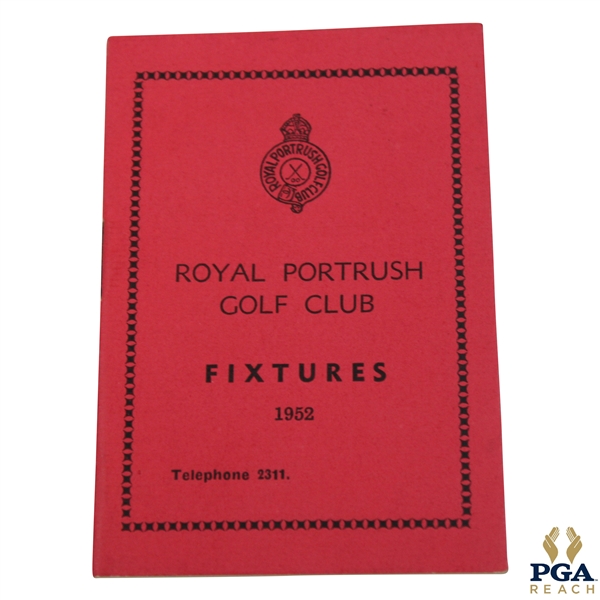 1952 Royal Portrush Golf Club Fixtures Booklet