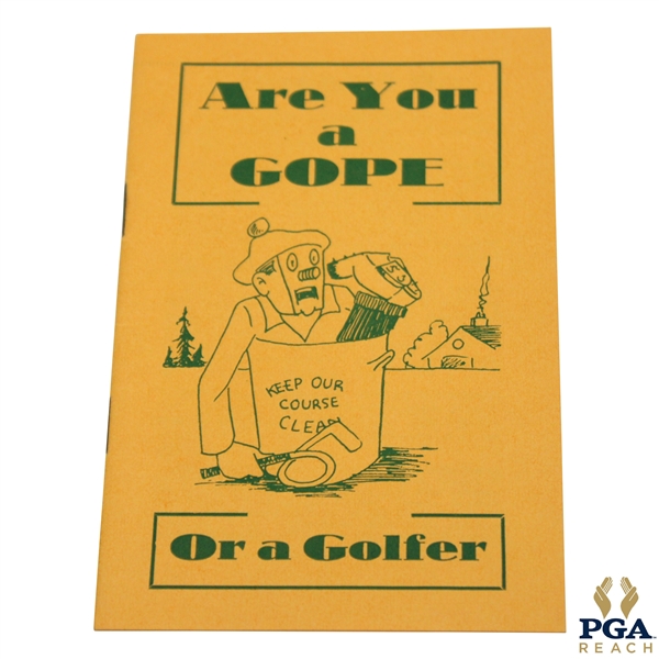 1952 Are You A Gope Or A Golfer Booklet