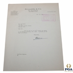 Clifford Roberts Signed 1947 Letter to Ed Dudley on Reynolds & Co. Letterhead - Oct 16 JSA ALOA