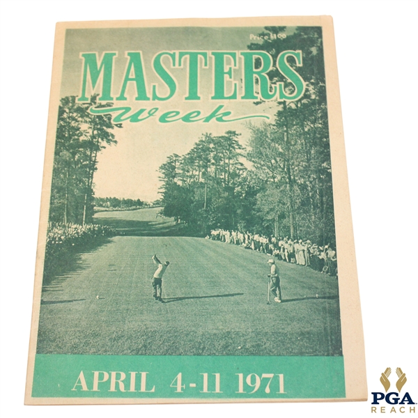 1971 Masters Week Official Magazine - April 4-11