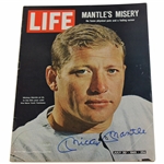 Mickey Mantle Signed 1965 LIFE Magazine Mantles Misery - July 30th JSA ALOA