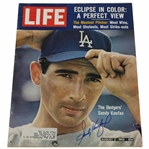 Sandy Koufax Signed 1963 LIFE Magazine The Mostest Pitcher - August 2nd JSA ALOA