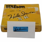 Hale Irwin Signed Cut Card w/1970 Wilson Hale Irwin X K Golf Balls Box w/Balls JSA ALOA