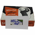 Al Geiberger Signed Cut Card w/1962 Spalding Al Geiberger Extra Durable Golf Balls Box w/Balls JSA ALOA