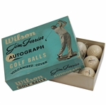 1952 Wilson Jim Ferrier Autograph Golf Balls with Vulcanized Cover Box with Golf Balls