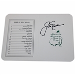 Jack Nicklaus Signed Augusta National Golf Club Scorecard JSA ALOA