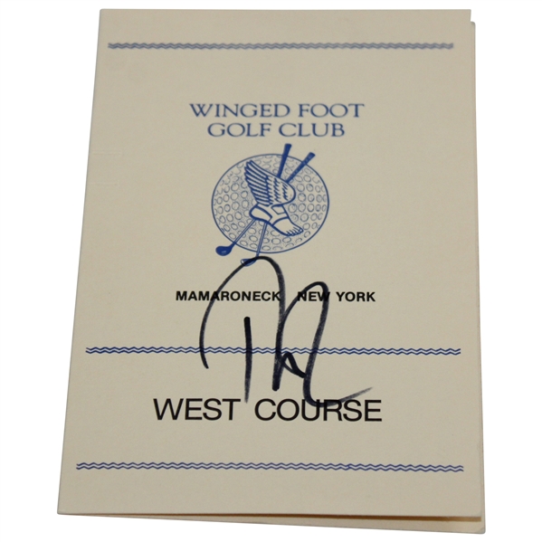 David Duval Signed Winged Foot West Course Official Scorecard JSA ALOA