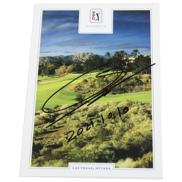 Sungjae Im Signed TPC Summerlin Official Scorecard w/2021.10.10 from Shriners Win JSA ALOA