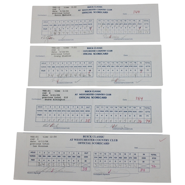 Faldo, Stadler, Woosnam & Five (5) others Signed Buick Classic Scorecards