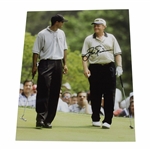 Jack Nicklaus Signed 8x10 Photo of Jack & Tiger Walking JSA ALOA