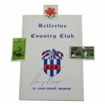 Gary Player Signed Bellerive CC Scorecard w/Three (3) South Africa Postal Stamps - 65 US Open Win Site JSA ALOA