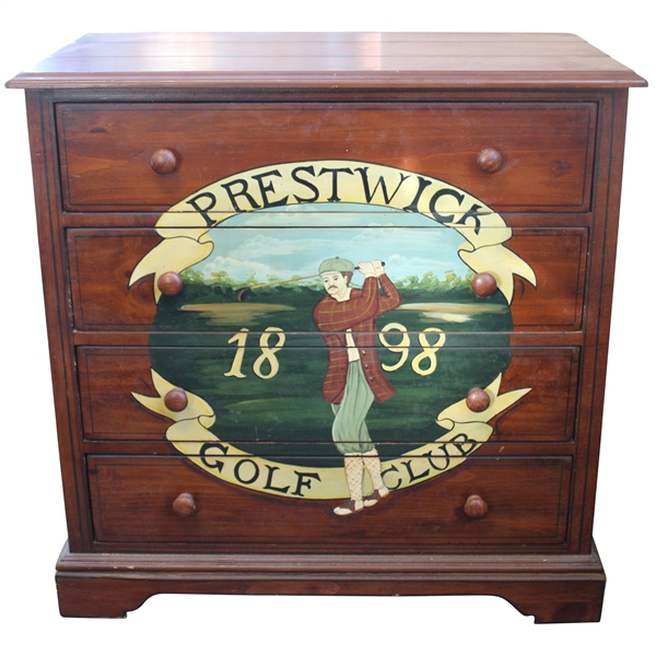 Classic Prestwick Golf Club 1898 Painted 4-Drawer Dresser