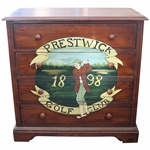 Classic Prestwick Golf Club 1898 Painted 4-Drawer Dresser