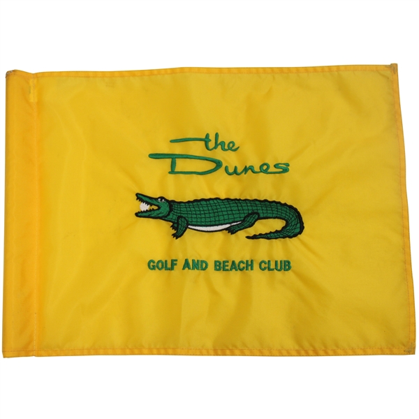 The Dunes Golf & Beach Club Embroidered Course Flag with Alligator - Robert Trent Jones Sr Design