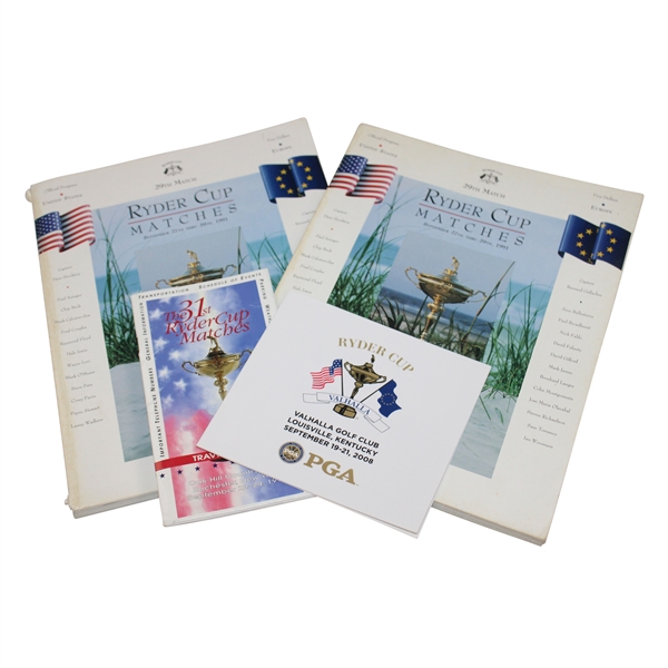 Two (2) 1991 The Ryder Cup at Kiawah Programs w/2008 RC Scorecard & 1995 RC Schedule of Events