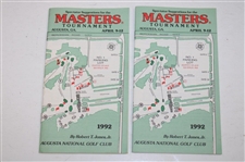 Seven (7) 1990's Masters Tournament Spectator Guides w/Parking Pass & Pamphlet