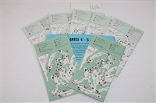 Seven (7) 1990's Masters Tournament Spectator Guides w/Parking Pass & Pamphlet