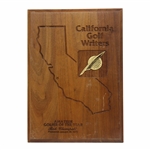 Bobby Clampetts 1979 California Golf Writers Amateur Golfer Of The Year Wooden Plaque