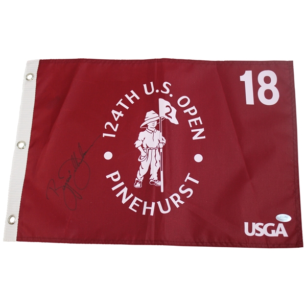 Bryson Dechambeau Signed 2024 US Open at Pinehurst No. 2 Red Screen Flag PSA #AN77468