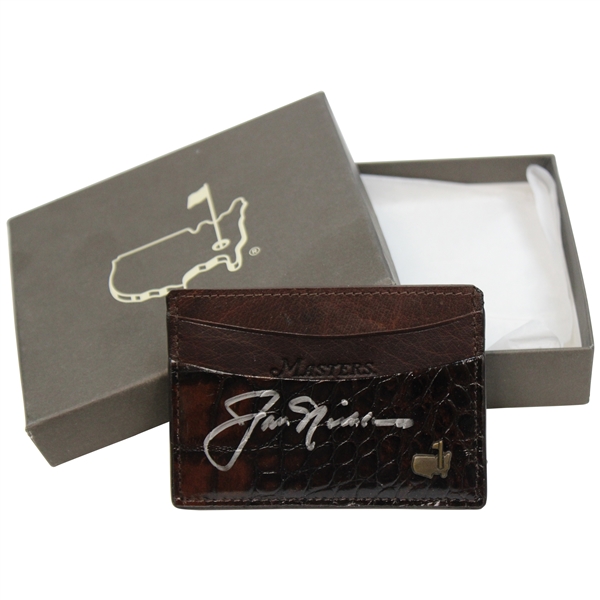 Jack Nicklaus Signed Masters Tournament Embossed Leather Wallet w/Box JSA ALOA