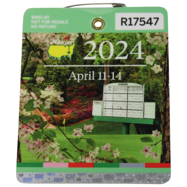 2024 Masters Tournament SERIES Badge #R17547 - Scottie Scheffler Winner