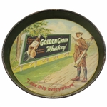 Golden Grain Whiskey Advertising Tray