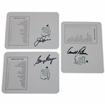 Big 3 Palmer, Nicklaus & Player Signed Augusta National GC Scorecards JSA ALOA