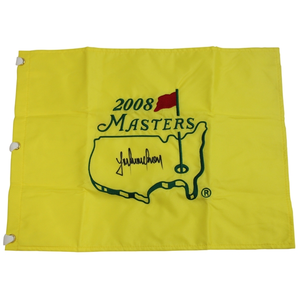 Trevor Immelman Signed 2008 Masters Tournament Embroidered Flag JSA ALOA