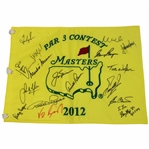 Palmer, Nicklaus, Player & Fourteen (14) other Masters Champs Signed 2012 Par-3 Flag JSA ALOA