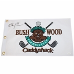 Caddyshack Chevy Chase Signed Bushwood CC Screen Flag JSA #VV81104