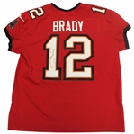 7x Super Bowl Champ Tom Brady Signed Tampa Bay Buccaneers #12 Red NFL Jersey JSA ALOA