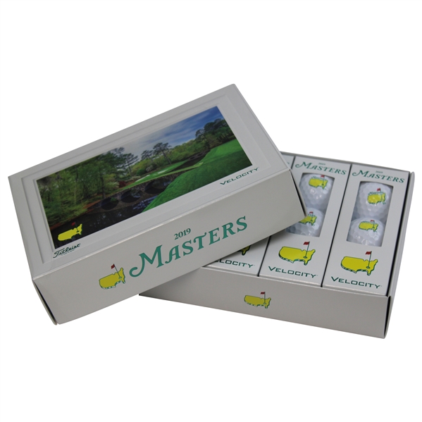 2019 Masters Tournament Dozen Titlest Velocity Golf Balls in Original Box