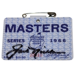 Jack Nicklaus Signed 1966 Masters Tournament SERIES Badge #22410 JSA ALOA