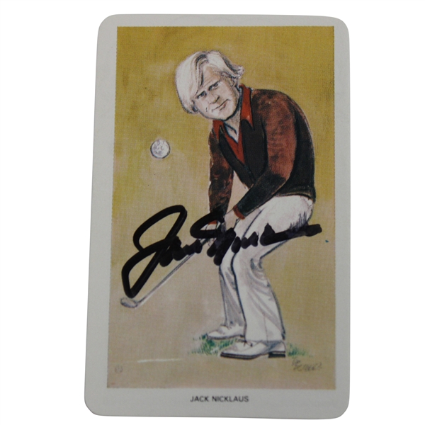 Jack Nicklaus Signed 1979 Venorlandus World of Sport Our Heroes Flik-Cards Golf Card #22 JSA ALOA