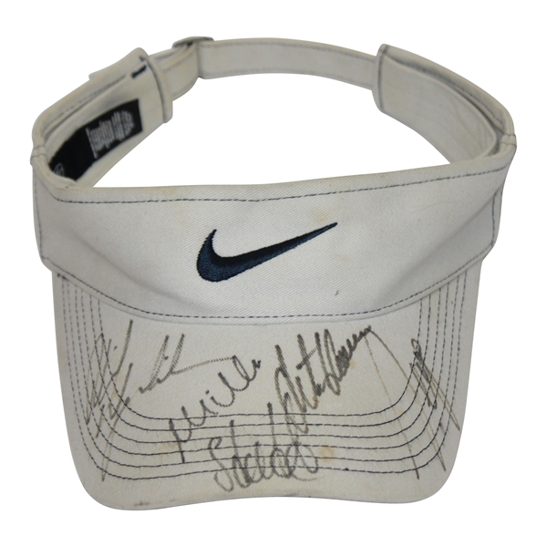 Mickelson, Weir, Goosen, Sergio & Appleby Multi Signed Nike Visor JSA ALOA