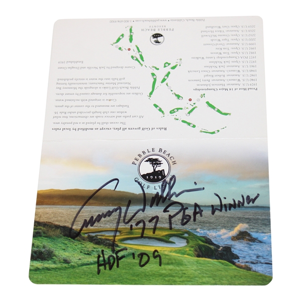 Lanny Wadkins Signed Pebble Beach Scorecard JSA ALOA