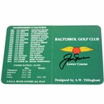 Jack Nicklaus Signed Baltusrol Scorecard JSA ALOA