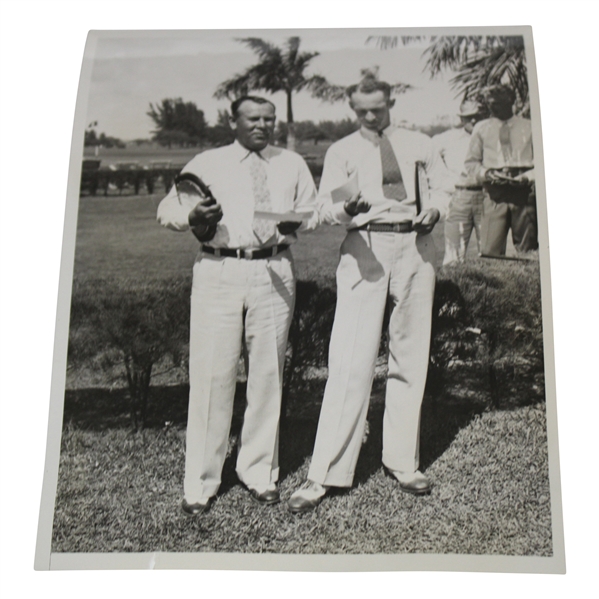 1934 Denny Shute/Al Espinosa Win Miami 4 Ball Tournament ACME Wire Photo 