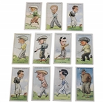 Eleven (11) Assorted Churchmans Prominent Golfers Cigarette Golf Cards Inc. Horton, Ray & others