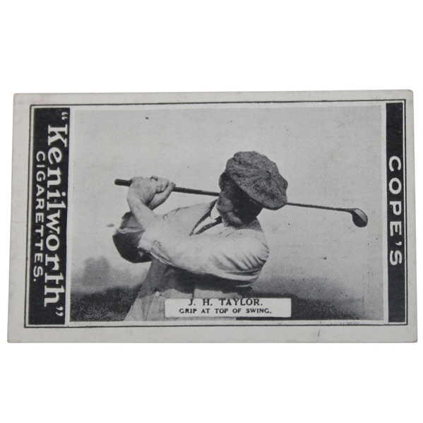 1923 Cope Brothers & Co. Ltd Golf Strokes #28 J.H. Taylor (Grip at top of swing) Card