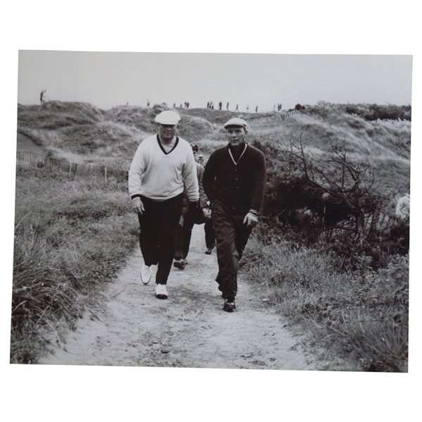 Arnold Palmer & Jack Nicklaus Walking at 1965 The OPEN at Royal Birkdale 16x20 B&W Photo 