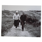 Arnold Palmer & Jack Nicklaus Walking at 1965 The OPEN at Royal Birkdale 16x20 B&W Photo 