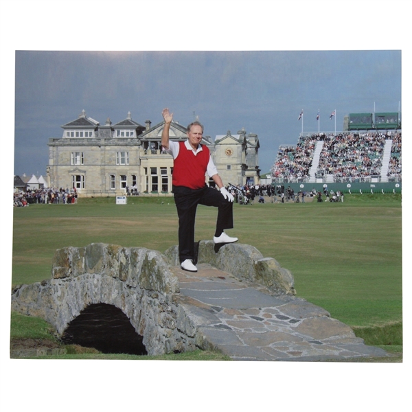 Jack Nicklaus Farewell to The OPEN from the Swilkan Bridge at St Andrews 16x20 Photo 