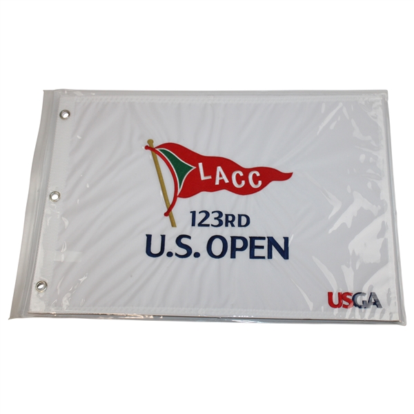 2023 US Open at Los Angeles Country Club White Embroidered Flag - New in Packaging