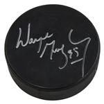 Wayne Gretzky Signed Play It Again Logo Hockey Puck JSA ALOA