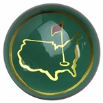 Augusta National GC Masters Logo Round Glass Top Paperweight in Original Box