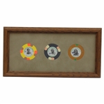 Palmer, Nicklaus & Norman Poker Chips - Framed