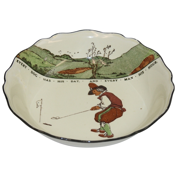 Royal Doulton Golf Themed Scalloped Bowl Every dog has his day, and every man his hour