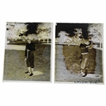 Two (2) Vintage Glass Negative Plates - Action Shot & Pose